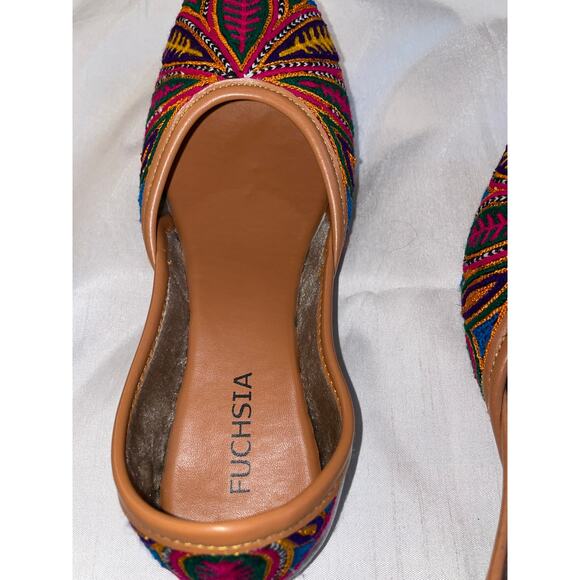 Fuchsia Olivia Embroidered Ballet Flats - Size 6R -‎ New without Tag - Picture 8 of 10